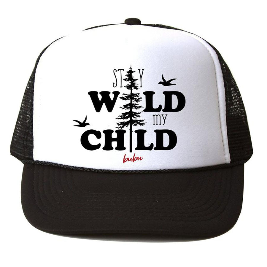 Stay Wild My Child Hat- Black - Bubu - joannas-cuties