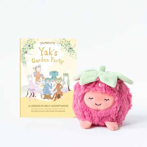 Strawberry Mini & Yak's Garden Party-SOFT TOYS-Slumberkins-Joannas Cuties