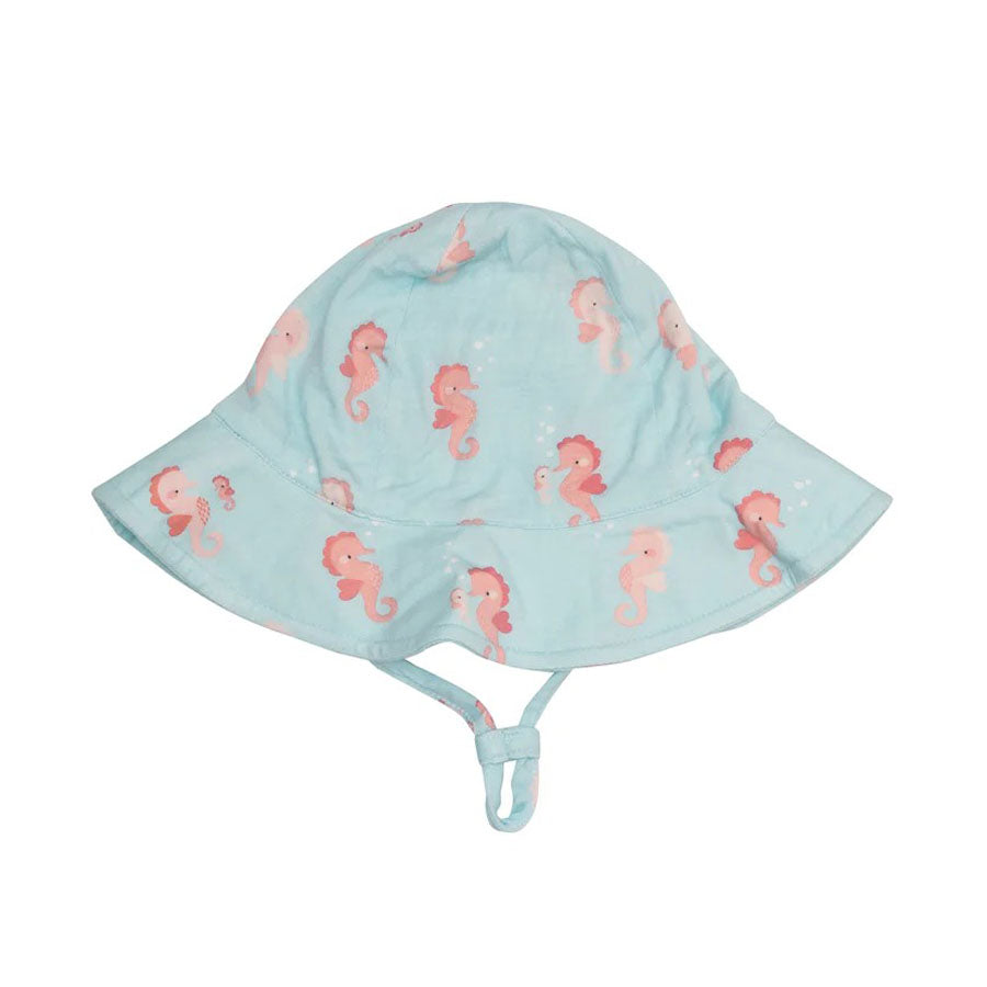 Sunhat - Baby Pink Seahorses-SUN HATS-Angel Dear-Joannas Cuties