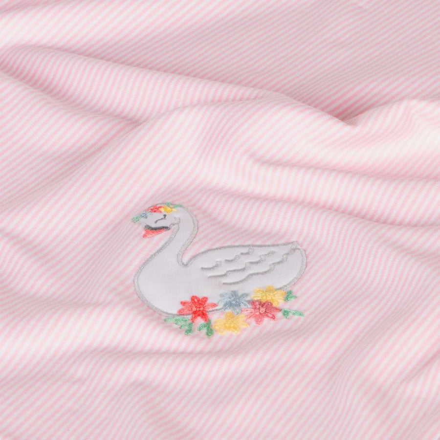Swan Ruffle Receiving Blanket-SWADDLES & BLANKETS-Magnolia Baby-Joannas Cuties