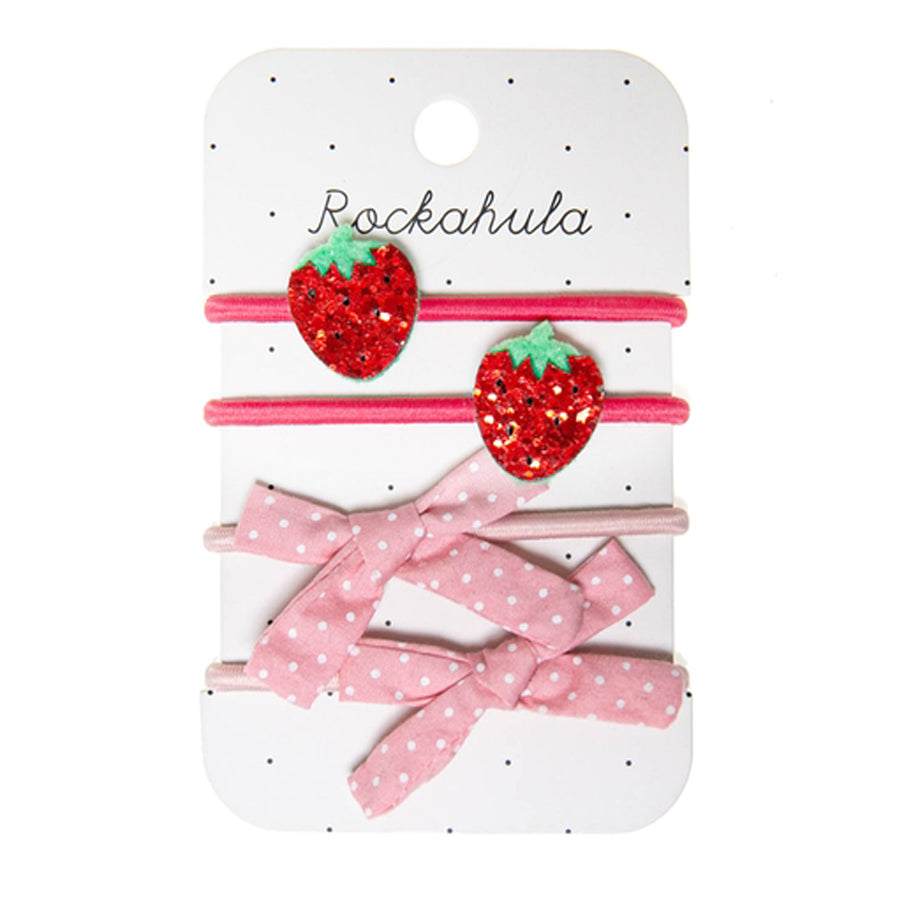 Sweet Strawberry Glitter Ponies-Rockahula Kids-Joanna's Cuties