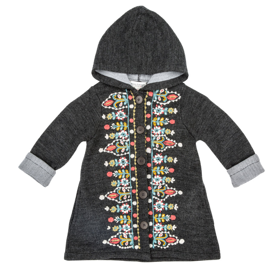 Tapestry Embroidered Coat Sweater - Mimi & Maggie - joannas-cuties