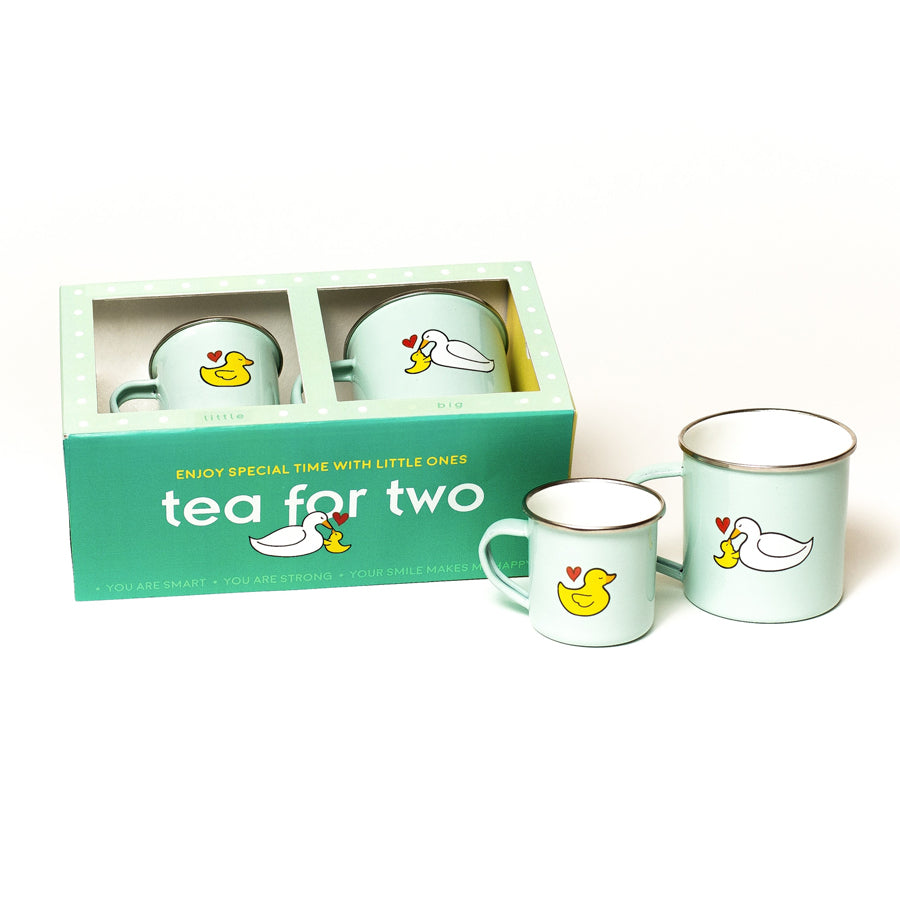 Tea For Two Duck - Enamelware Big & Little Set-Jack Rabbit Creations-Joanna's Cuties
