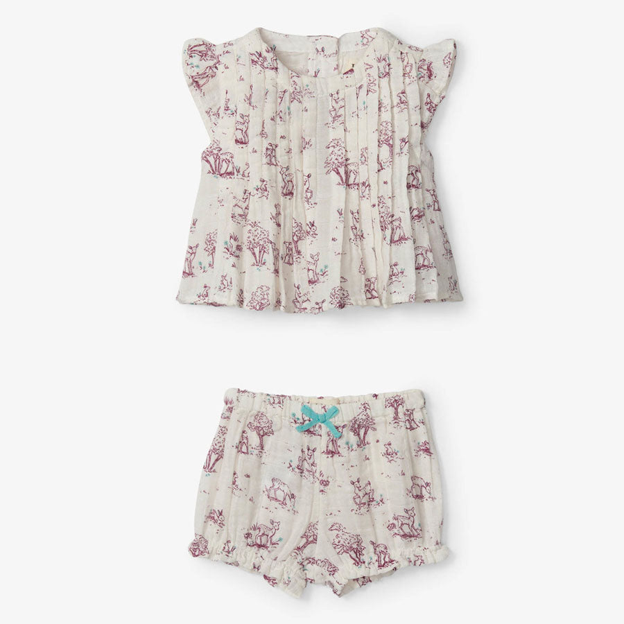 Tender Toile Baby Pin Tuck Top And Bloomer Set-OUTFITS-Hatley-Joannas Cuties