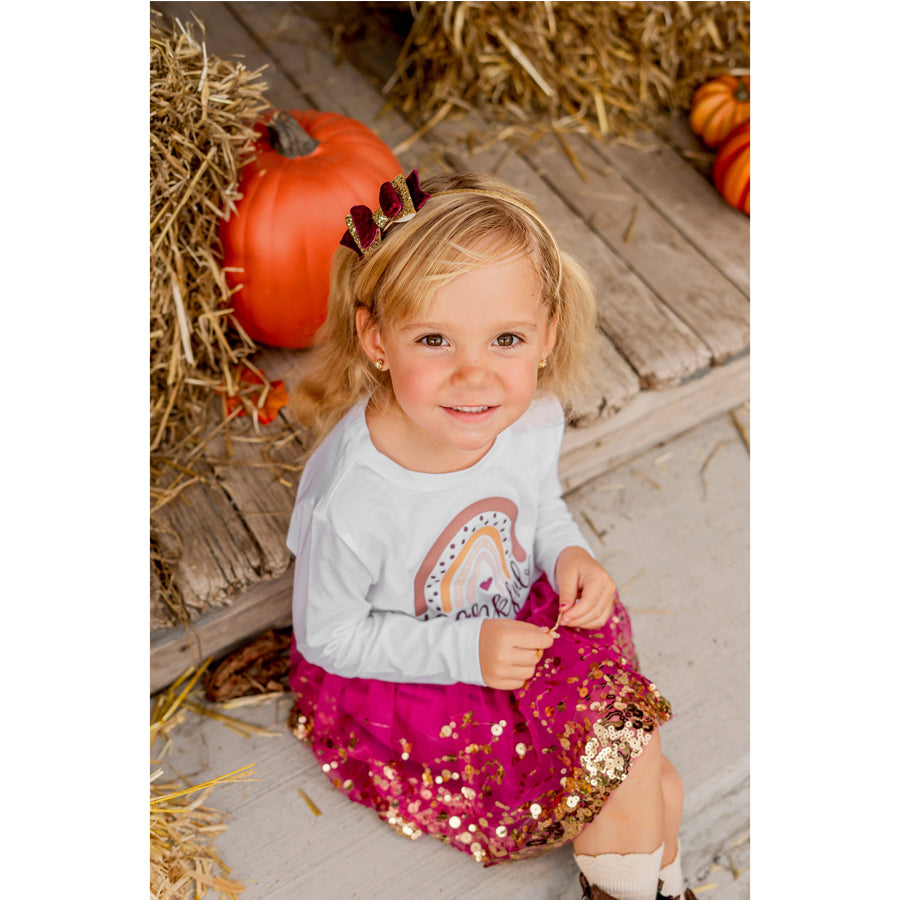 Thankful Rainbow Long Sleeve Shirt - Thanksgiving Kids Tee-Sweet Wink-Joanna's Cuties