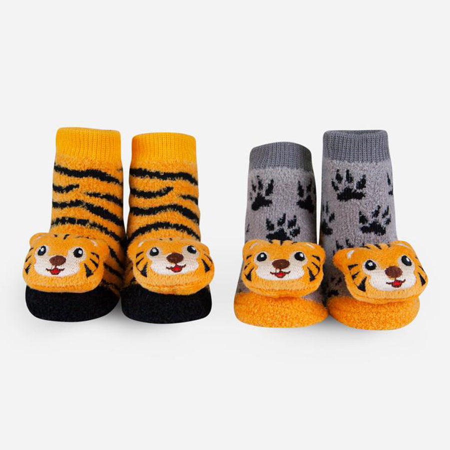 Tiger Rattle Socks-Waddle-Joanna's Cuties