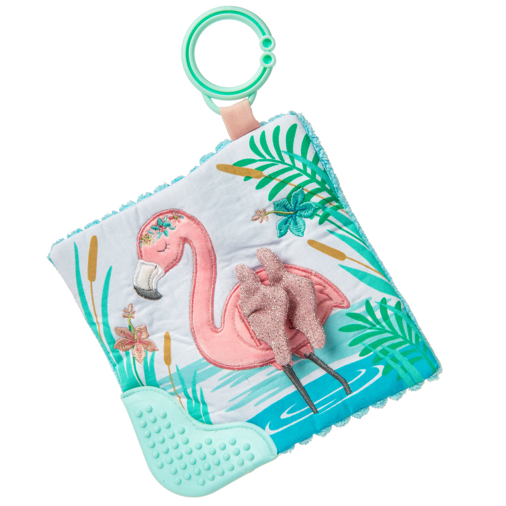 Tingo Flamingo Crinkle Teether – 6×6″ - Mary Meyer - joannas-cuties