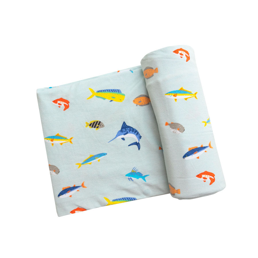 Tropical Fish Swaddle Blanket-SWADDLES & BLANKETS-Angel Dear-Joannas Cuties