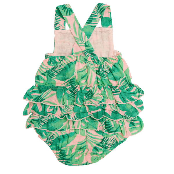Leaf Ruffle Tropical Leaves Ruffle Sunsuit