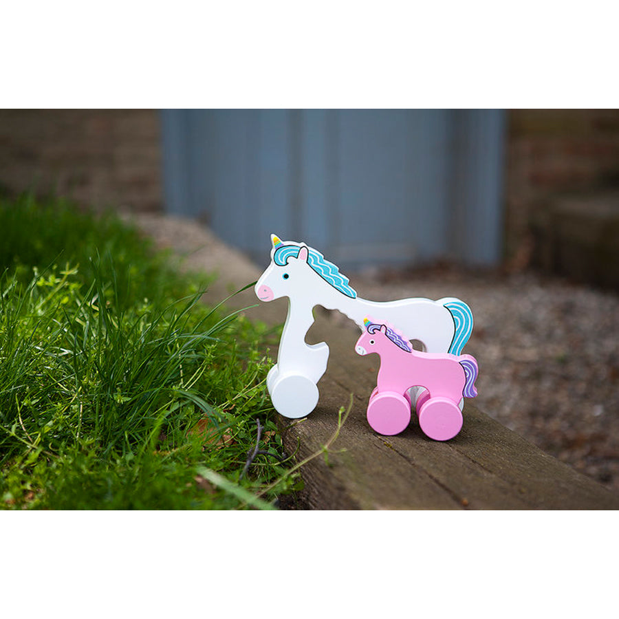 Unicorn Mommy And Baby Rolling Toy - Jack Rabbit Creations - joannas-cuties