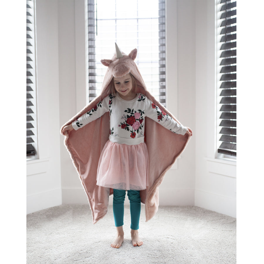'Uliana' Unicorn Plush Hooded Blanket-Mon Ami-Joanna's Cuties