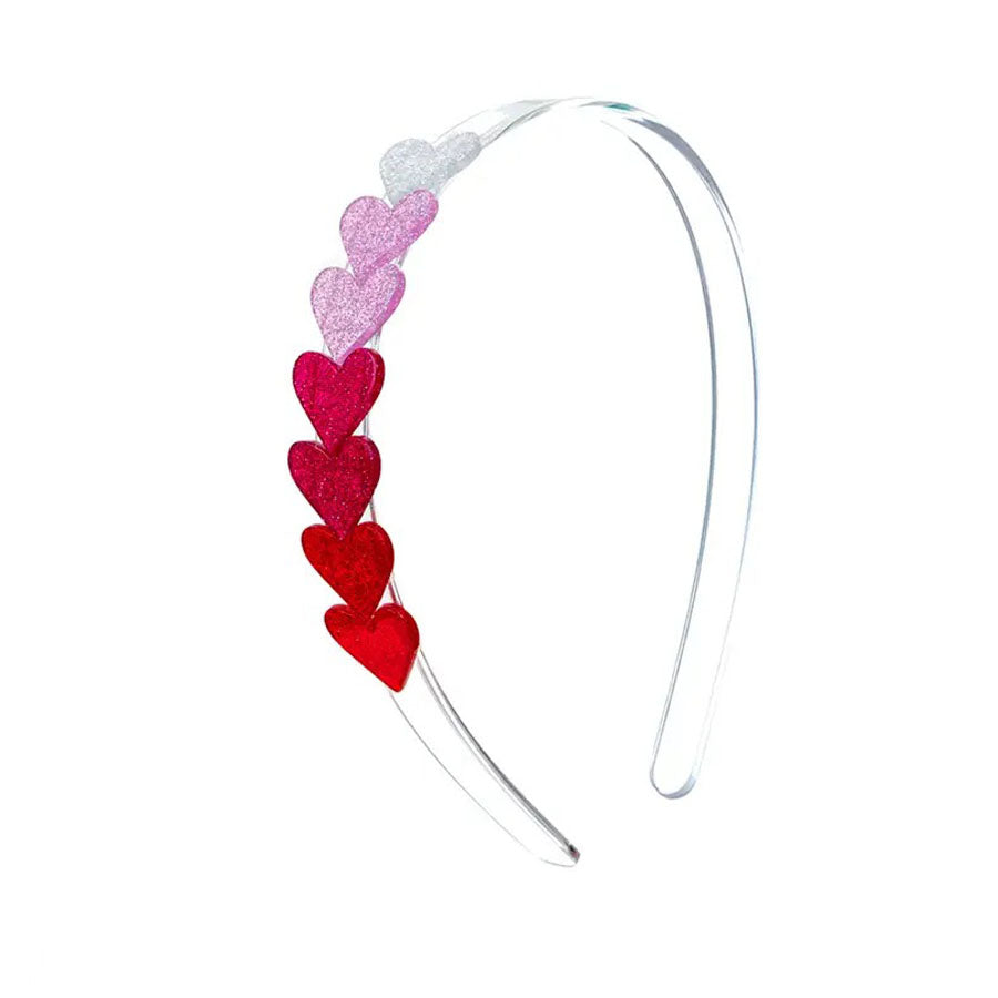 VAL-Centipede Heart Glitter Pink Headband-HEADBANDS-Lilies & Roses-Joannas Cuties