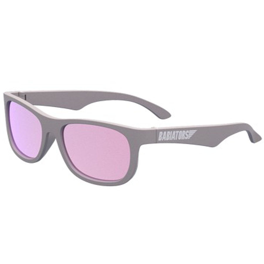 Warm Grey Sunglasses WIth Lavender Mirrored Lenses-SUNGLASSES-Babiators-Joannas Cuties