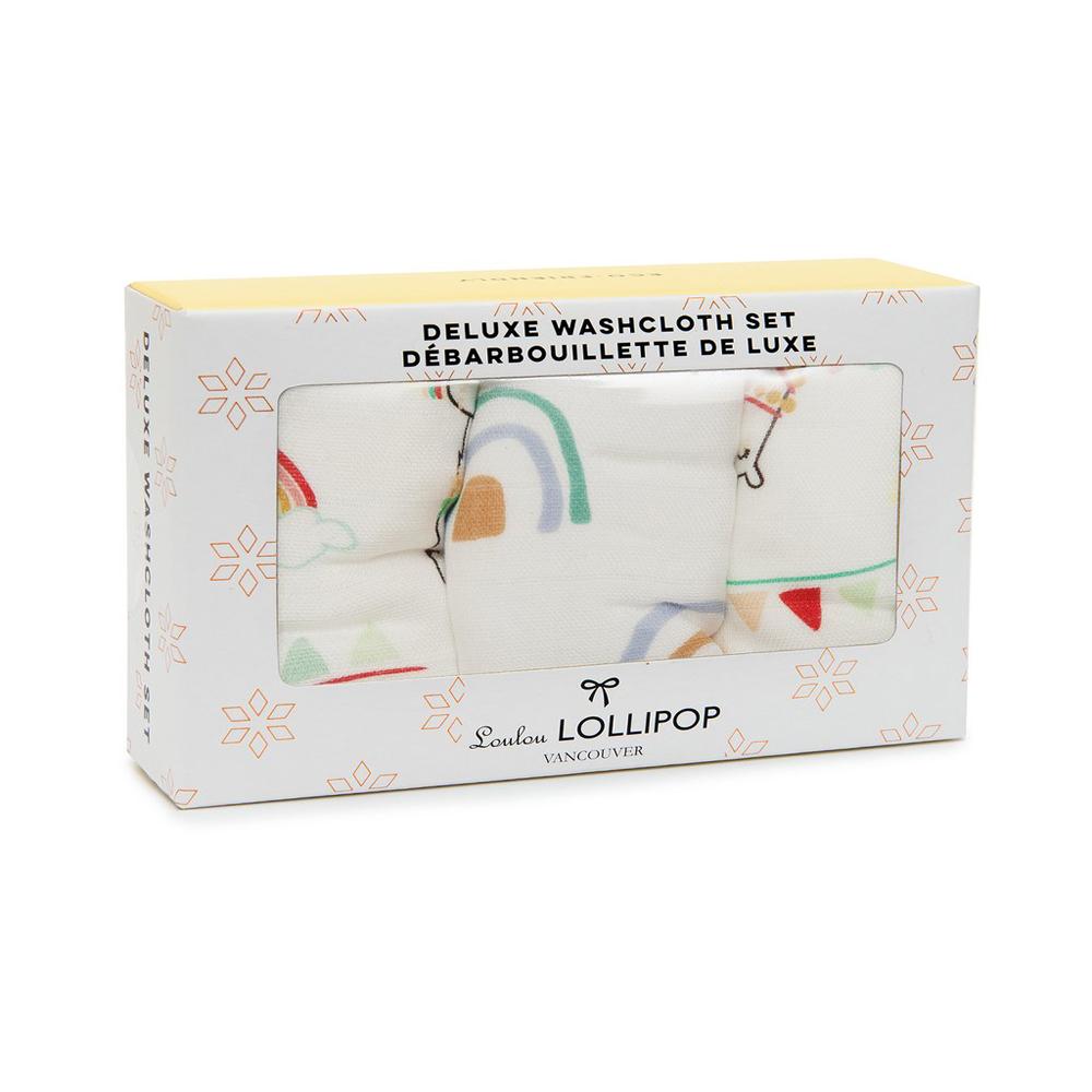 Washcloth 3-Pieces Set - Llama - LouLou Lollipop - joannas-cuties