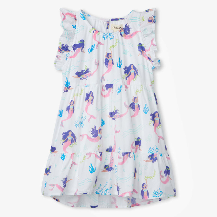 Whimsical Mermaids Ruffle Sleeve Dress-DRESSES & SKIRTS-Hatley-Joannas Cuties