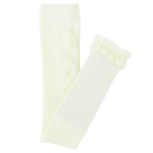 Ivory Footless Ruffle Tights