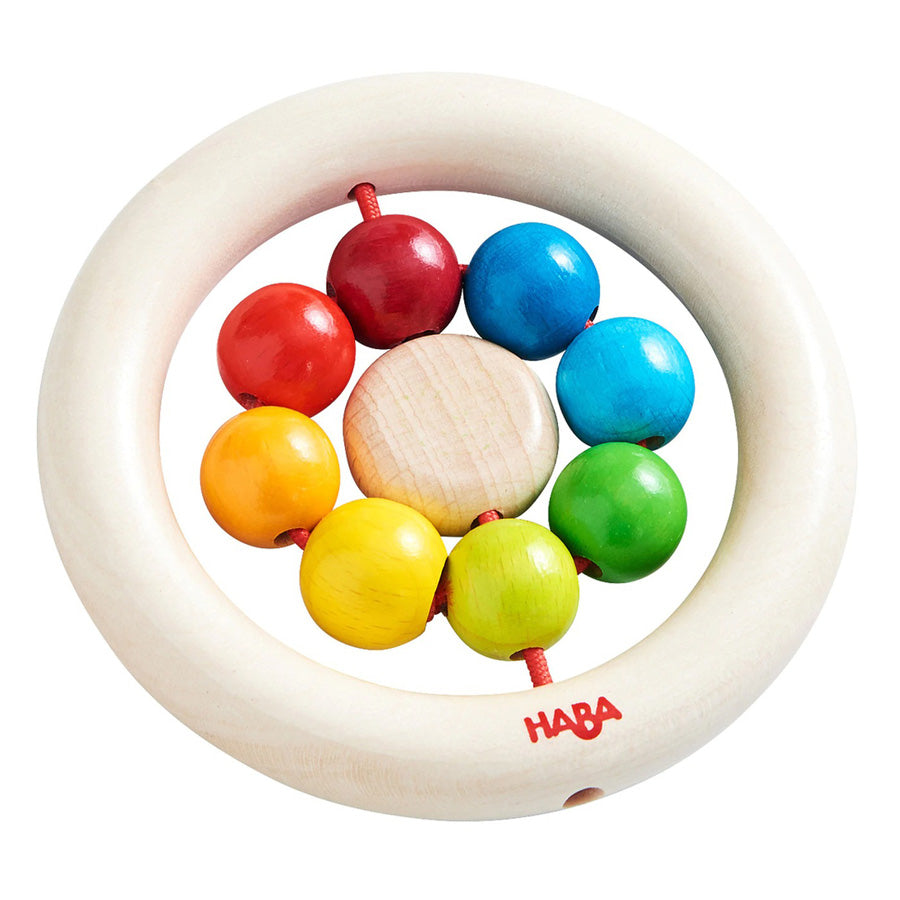 Wooden Clutching Toy Rainbow Balls-Haba-Joanna's Cuties