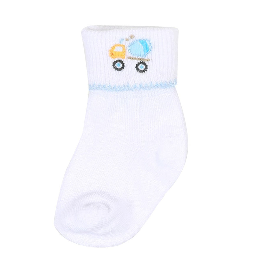 Work Zone Embroidered Socks-SOCKS, TIGHTS & LEG WARMERS-Magnolia Baby-Joannas Cuties