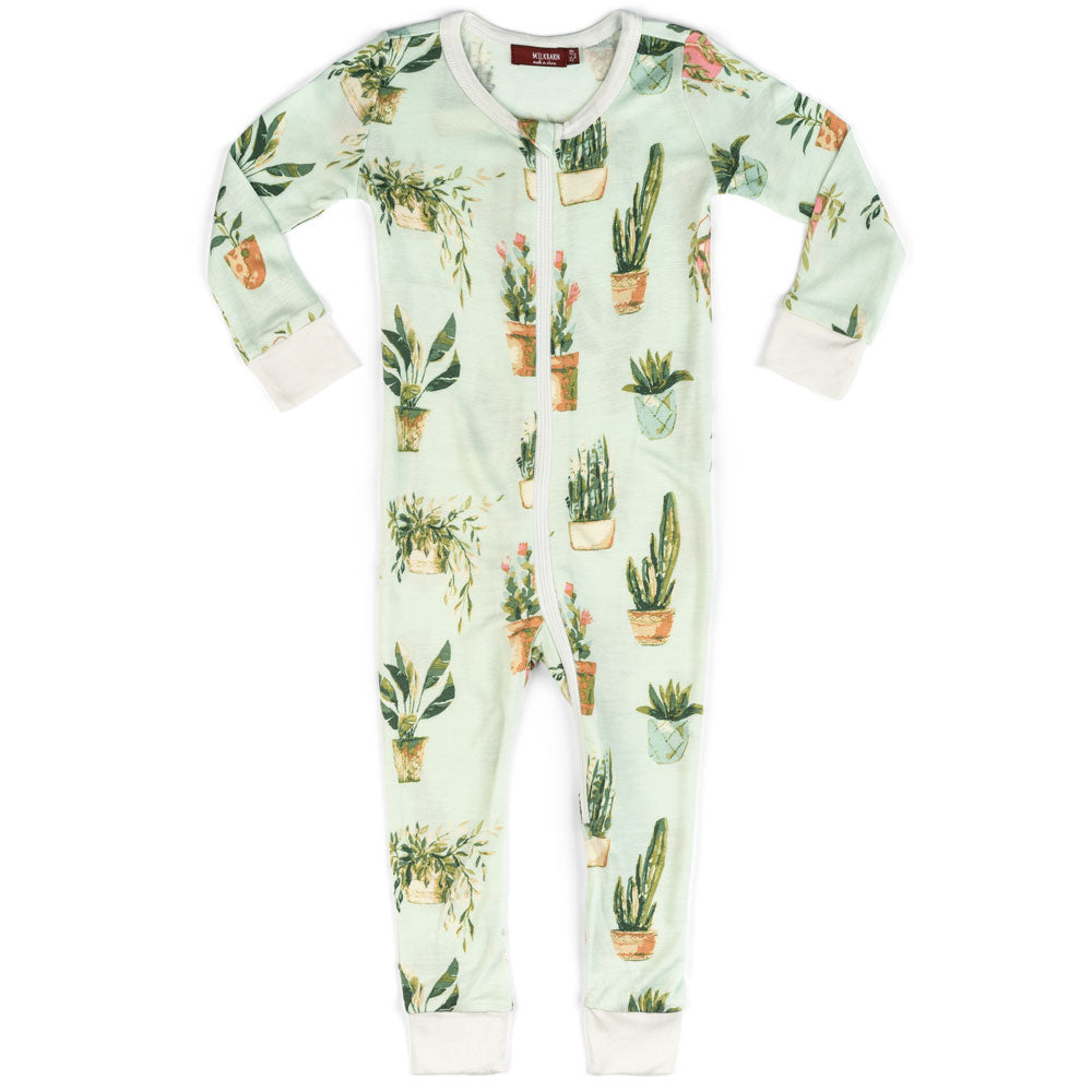 Zipper Pajama - Potted Plants-Milkbarn-Joanna's Cuties