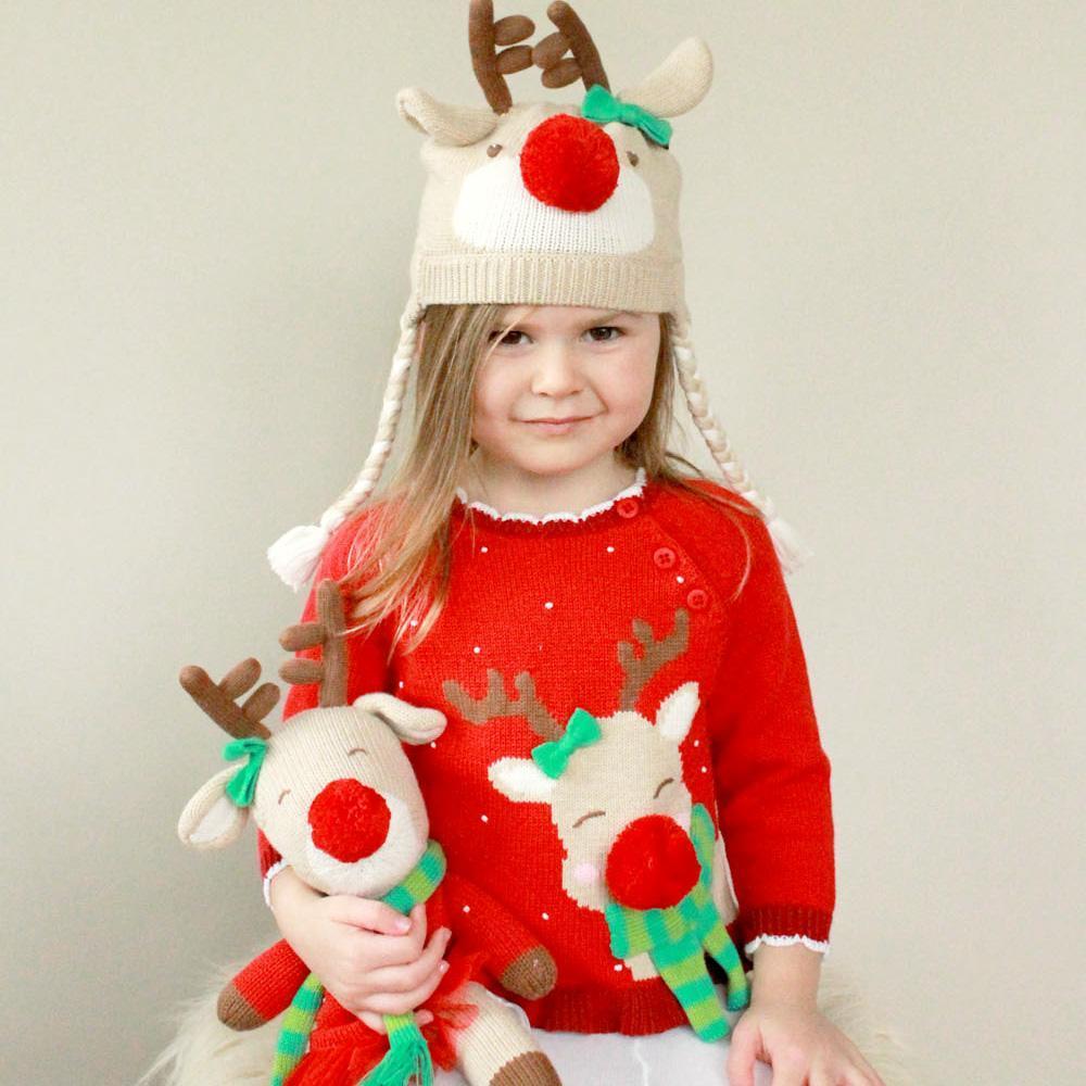 Reindeer Cotton Knit Sweater - Zubels - joannas-cuties