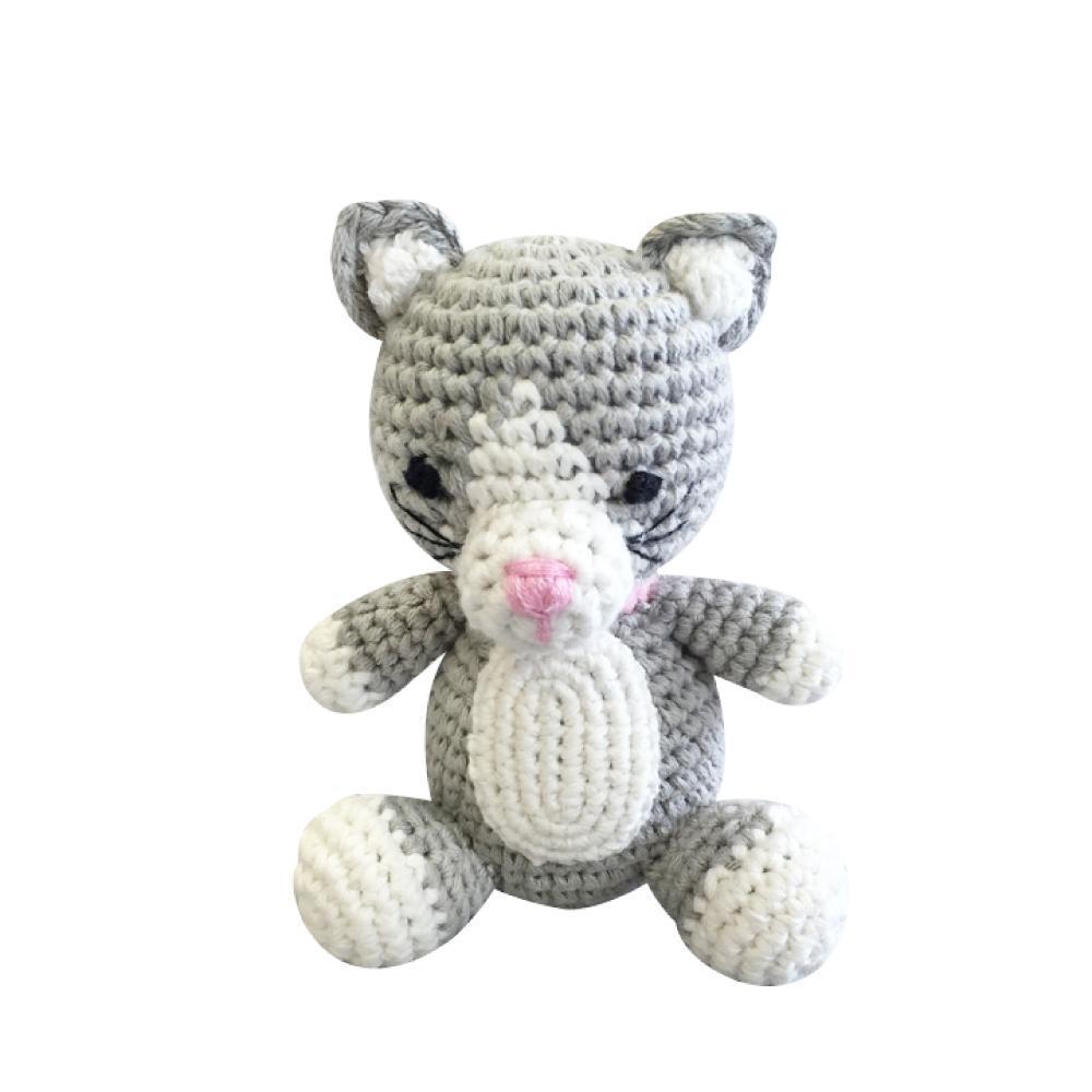 Cat Crochet Dimple Rattle - Zubels - joannas-cuties