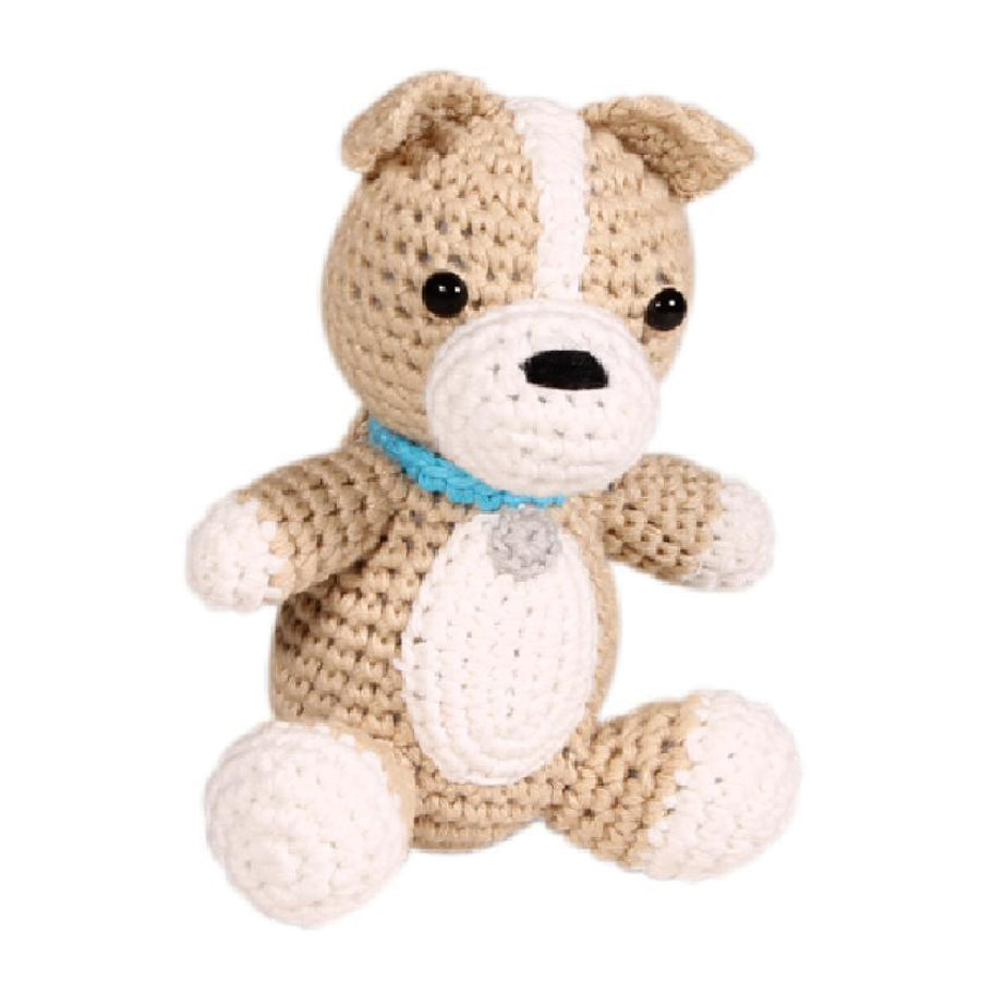 Dog Crochet Dimple Rattle - 4" - Zubels - joannas-cuties