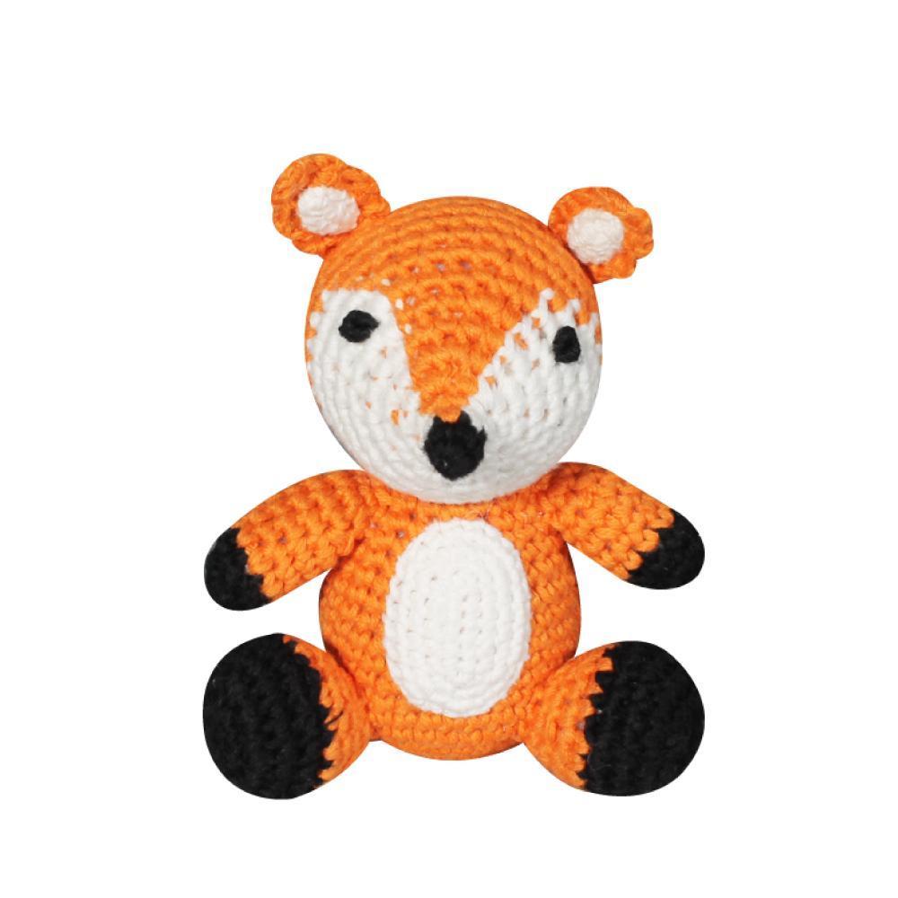 Fox Crochet Dimple Rattle - Zubels - joannas-cuties