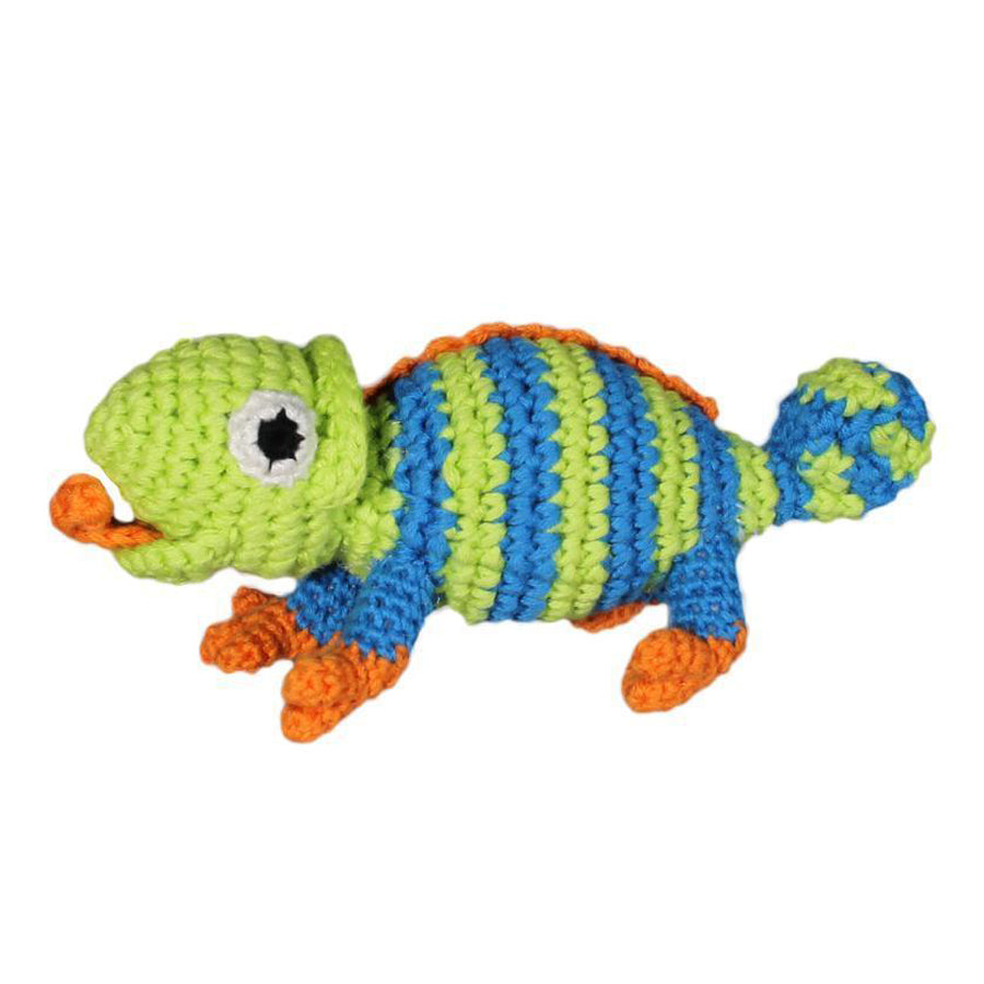 Lizard Crochet Dimple Rattle - 5" - Zubels - joannas-cuties